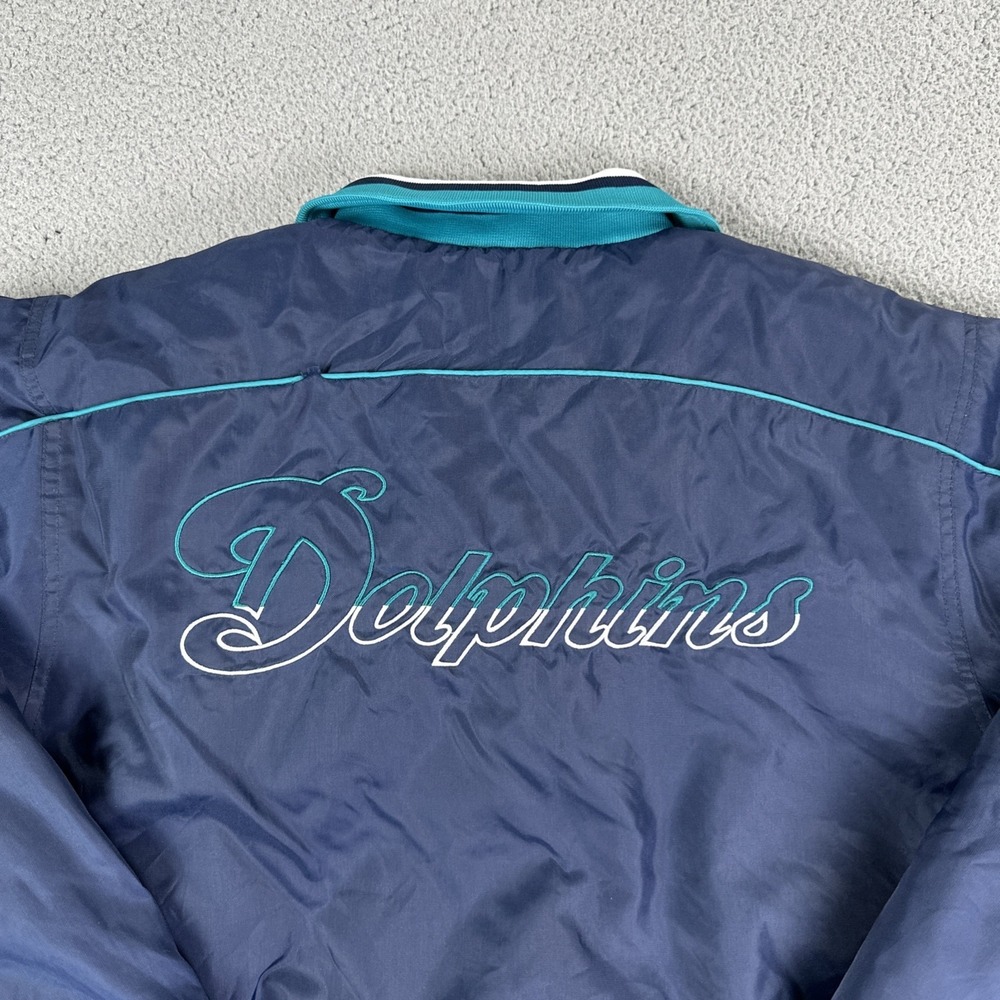 VTG NFL Players INC Miami Dolphins Ricky Williams Jacket Men XL Blue Embroidered - Picture 15 of 16
